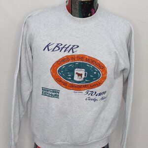 Vtg Northern Exposure Chris in the Morning KBHR Sweatshirt Cicely Alaska Size L